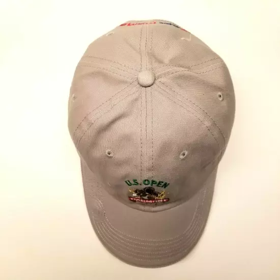 US OPEN 2016 Oakmont USGA Khaki Embroidered Golf Hat Adjustable Strap EUC