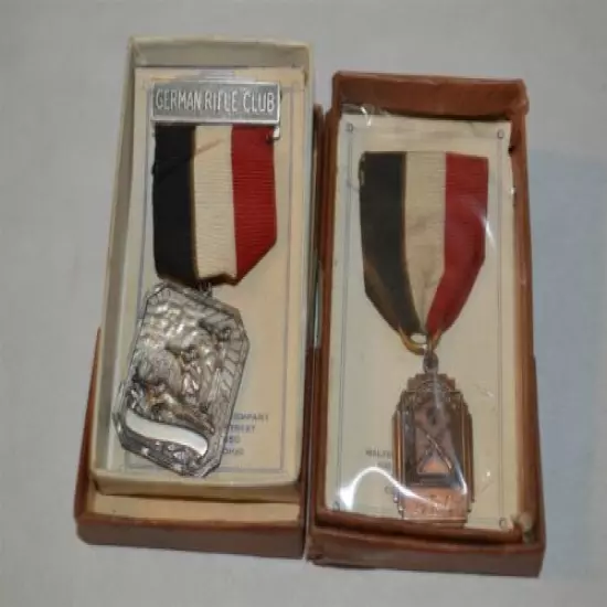 1940-41 German Rifle Club Shooting Medals Cleveland Ohio? Indoor Championship