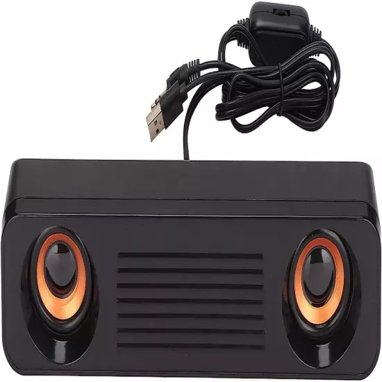 Portable Computer Speakers, Wired Speaker with Hifi Stereo Subwoofer, USB Powere