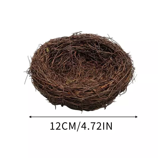 6/20CM Woven Rattan Bird's Nest Crafts Handmade Dry Natural Bird Nest for-Garden