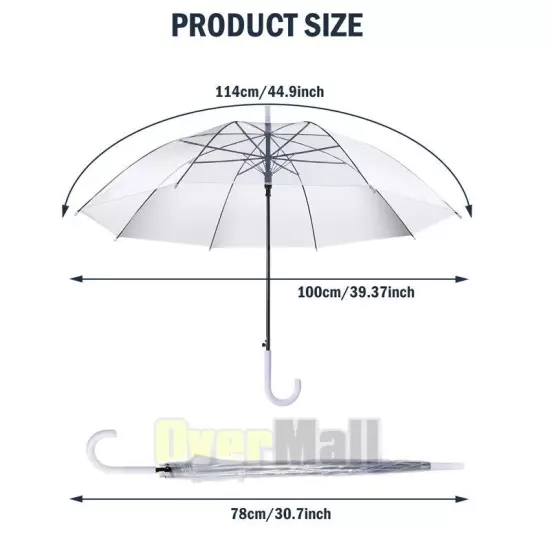 Lots Clear Umbrella Automatic Easy Carrying Suitable For Women And Girls Wedding