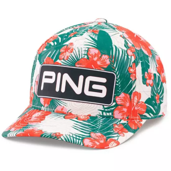 New Ping Limited PUA ALOHA White/Floral Tour Snapback Adjustable Hat/Cap