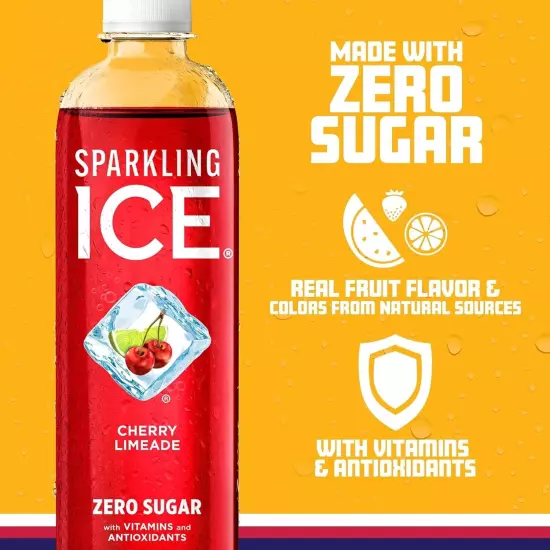 Sparkling Ice Cherry Limeade Sparkling Water Zero Sugar Flavored Water