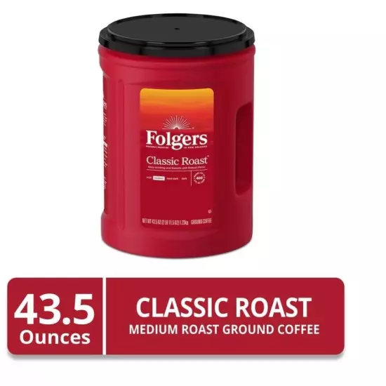 Folgers Classic Roast Ground Coffee (43.5 oz.) ( 3 Pack )