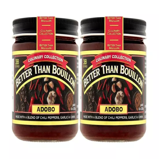 Better Than Bouillon Base Adobo 38 Servings Per Jar 8 oz (Pack Of 2)