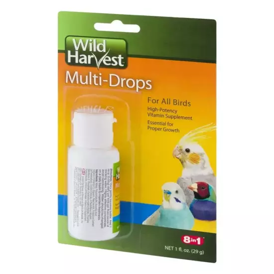 Wild Harvest Multi-Drops for All Birds 1 Oz, High-Potency Vitamin Supplement 4pk