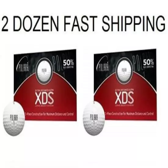 2 DOZEN POLARA XDS GOLF BALLS NEW EXTRA SPIN & DISTANCE FAST SHIP