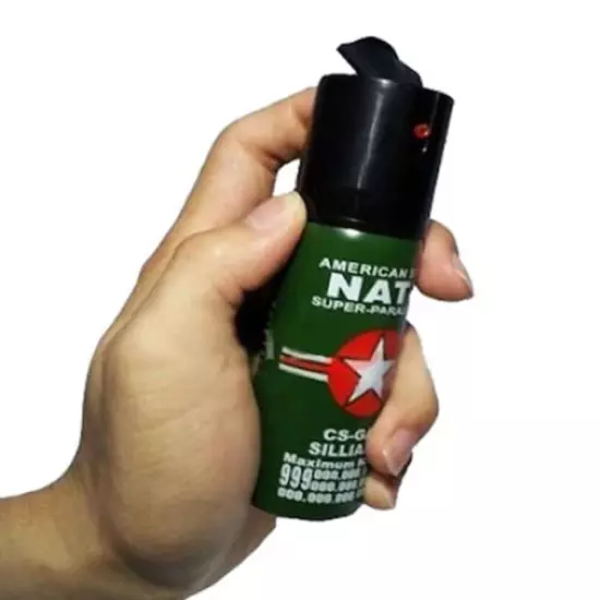 3 PACK NATO Pepper Spray 2oz Self Defense Security Keychain Green