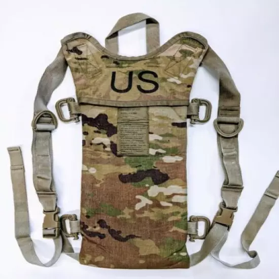 2 US Military Surplus Woodland Camo MOLLE II HYDRATION CARRIER, NO BLADDER