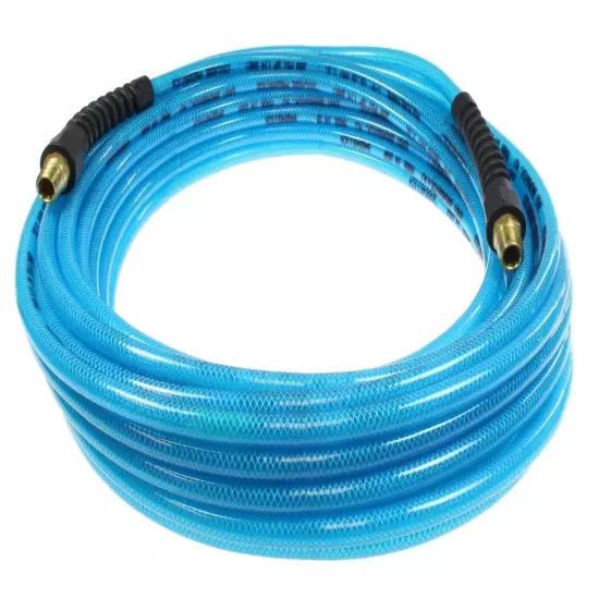 Coilhose Pneumatics PFE41004T FLEXEEL 1/4 x 100' Hose 1/4" MPT Fittings Blue