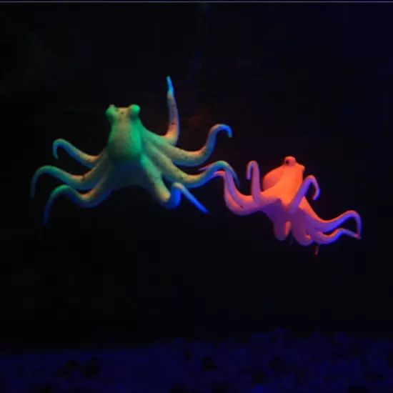 Fluorescent Artificial Octopus Aquarium Decoration Ornament Fish Tank Decor