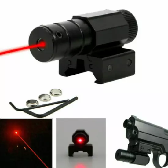 1-6x Tactical Red Laser Beam Dot Sight Scope For Gun Rail Pistol Weaver 11/20mm