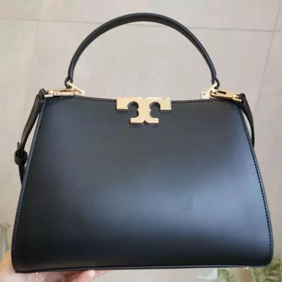 Tory Burch Eleanor Satchel Handbag Shoulder Bag Black Leather Outlet Products