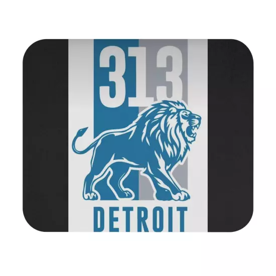 Detroit Area Code 313 Mouse Pad (Rectangle) Michigan Lion Pride Design