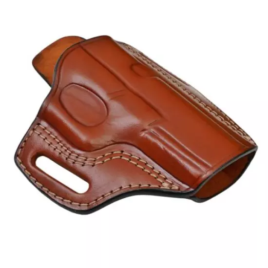 Leather Holster Belt For Glock 17,19,21,26,27,30,42,43 - Genuine Leather - Right