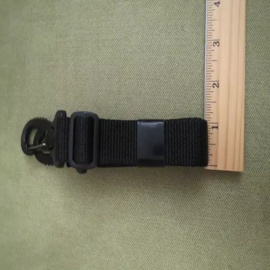 1 inch Black Nylon Bag Strap Adjustable: 23.5" Minimum to 45" Maximum Length