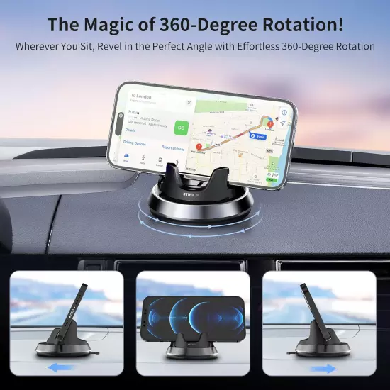 Dashboard Phone Holder, Car Phone Holder Mount, Thickness Adjustable Car Cell Ph