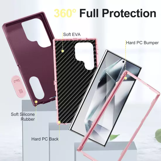 For Samsung Galaxy S24 Ultra 5G Heavy Kickstand Case Holder Cover / Accessories