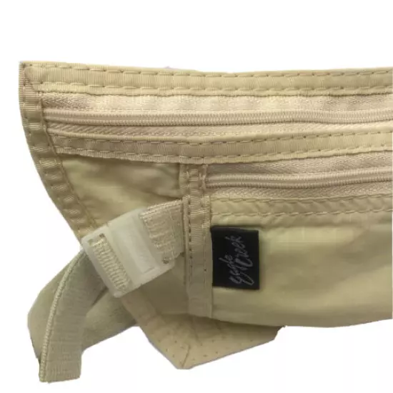 Vintage Eagle Creek 2 Pocket Fanny Waist Pack Beige Torso Pack 11” x 5”