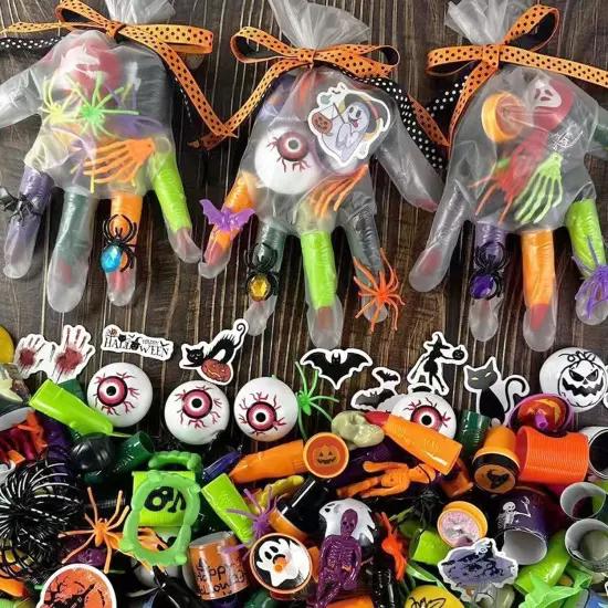 280Pcs Halloween Party Favors, 12 Pack Gloves Stuffed Toys Bulk Assortment... 