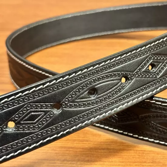 Western Belt Handmade Strap Men's Full Grain Leather No Buckle Cowboy Rodeo Belt