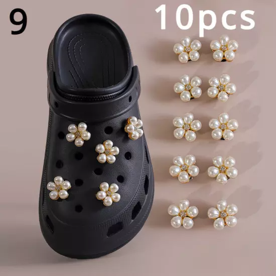 Pearl Shoes Flower Buckle for Crocs Shoes Accessories Detachable DIY Decoration