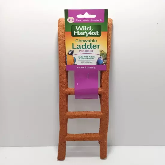 Wild Harvest Chewable Ladder for Birds, Chewable Exercise Toy, Made with Alfalfa