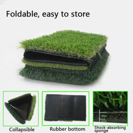 Practice Golf Foldable Mat Green Putting Indoor Training Multi-Purpose Pad Soft