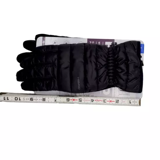 HEAD Women’s Touchscreen Waterproof Hybrid Gloves, LARGE, Black, ThermalFUR Warm