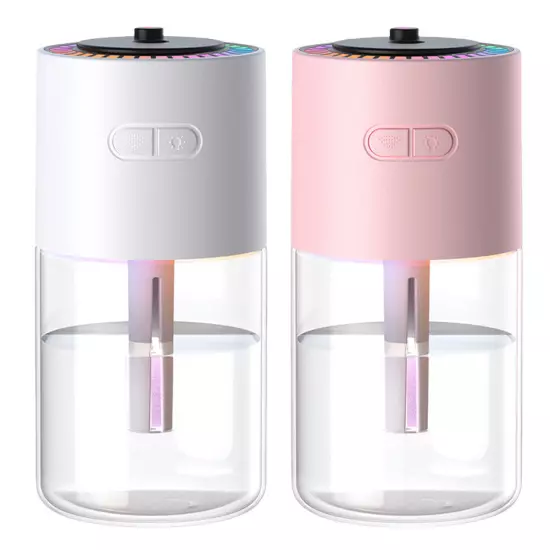 Car Air Humidifier with Colorful Night Light Rechargeable Desktop Aroma Diffuser