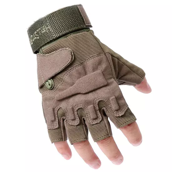 Tactical Fingerless Gloves Military Combat Shooting Half Finger Gloves for Mens