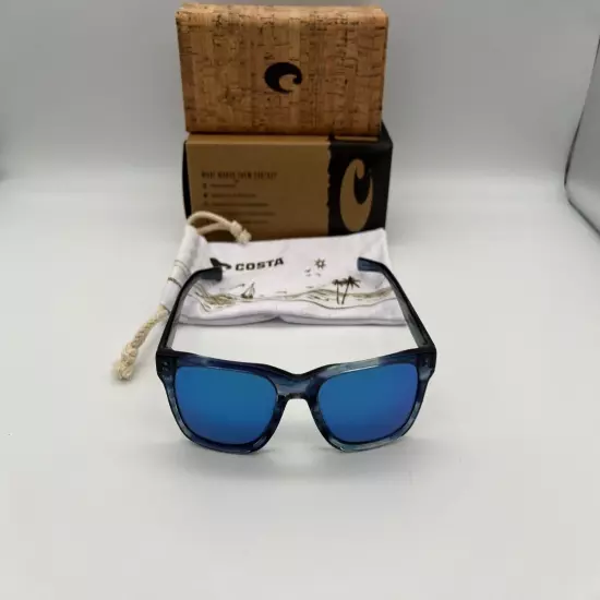 NEW Costa Del Mar TYBEE Polarized Sunglasses Ocean Currents/ Blue Mirror Glass