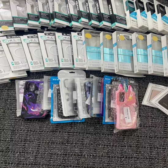 72 cell phone accessories lot For iPhone, Android, Samsung, Live Stream, Tracker