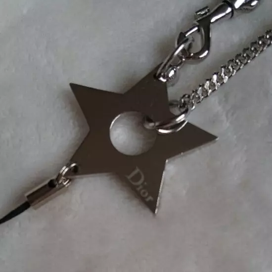 Dior Strap Star Motif Mobile Phone Strap Key Ring UNUSED F/S From JAPAN