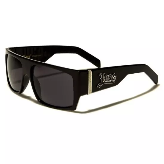 Locs Sunglasses - Men's Large Flat Top Frame - Black - Free Post In Aus UV 400