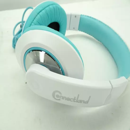 Gaming Headphones Headset w/ Microphone 3.5mm Wired Kids ( White / Teal ) TF