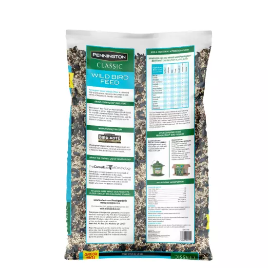 Pennington Classic Dry Wild Bird Feed and Seed, 10 lb. Bag, 1 Pack