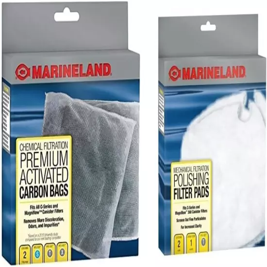 Black Diamond Premium Activated Carbon Bags (2/Pack) and MarineLand Polishing Fi