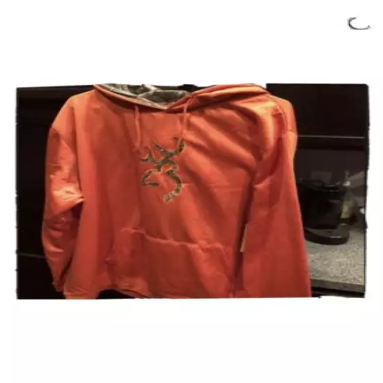 Browning Mens Camo Hunting Marsh Orange Sweatshirt Size 2XL