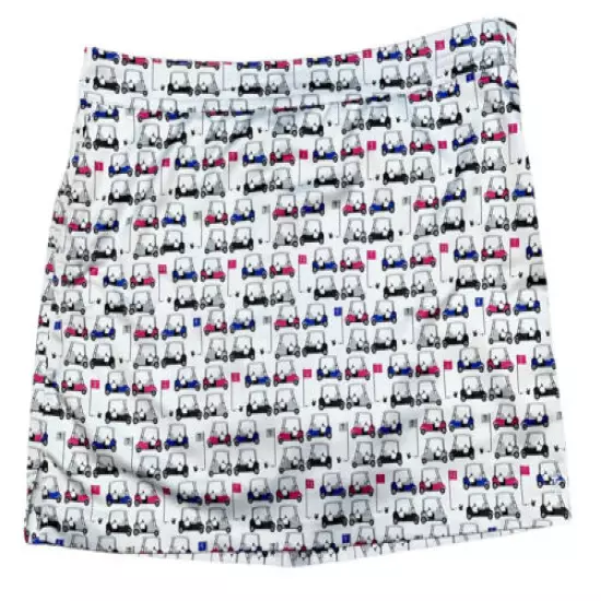 IZOD Goff Skort All Over Golf Carts Multicolored Women Size 18