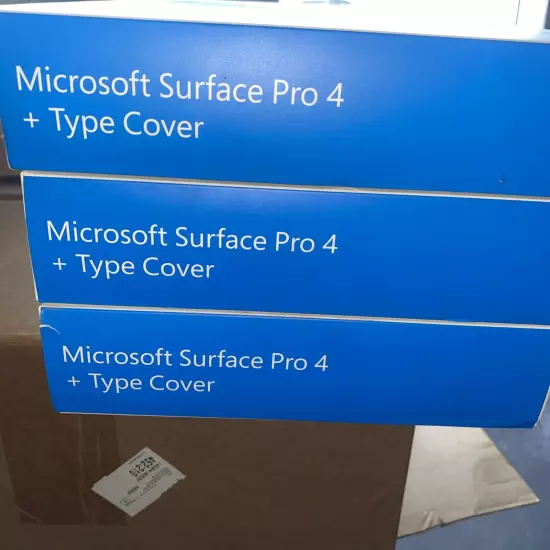 Lot Of 3 ORIGINAL EMPTY BOXES FOR MICROSOFT SURFACE Pro 4 + Type Cover