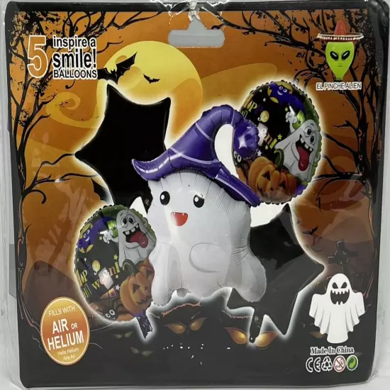 5 Pcs. Halloween Balloons / 5 globos de Noche de Brujas