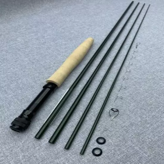 4 wt 4pc 7’6” fly rod building kit with olympic green RAINSHADOW UNITY blank