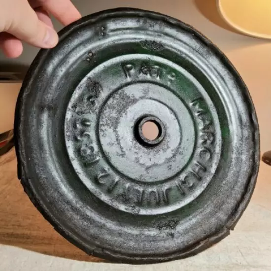 RARE ANTIQUE PATENT MARCH 31-JULY 12, 1857 METAL GUNPOWDER TIN GREEN PAINTED LID