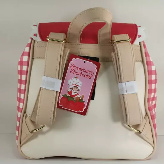 Strawberry Shortcake Gingham Mini Backpack Bag & Wallet Cardholder Set New