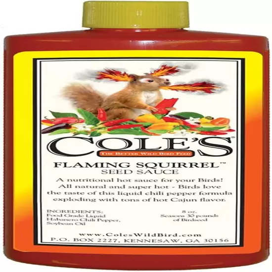 Cole'S FS08 Flaming Squirrel Seed Sauce, 8-Ounce