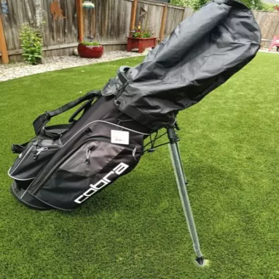 NEW • Cobra Ultralight Stand/Carry Women's Golf Bag w/Rain Hood Cover • BLK