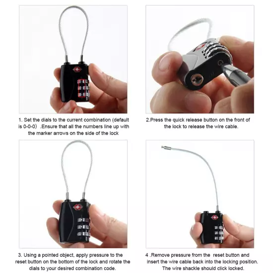 2-5Pack TSA Approved Luggage Locks Padlock for Travel Bag, Suit Case, Lockers