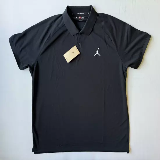 Jordan Mens Nike Golf Polo Size 2XL NWT Black DZ0540-010 Short Sleeve New