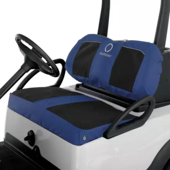 Neoprene Paneled Seat Cover - Blue/Black for Golf Cart